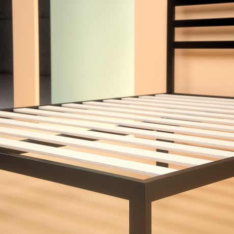 Zinus Metal Platform 1500h Bed With, Zinus Mia Modern Studio 14 Inch High Platform Bed Frame With Headboard