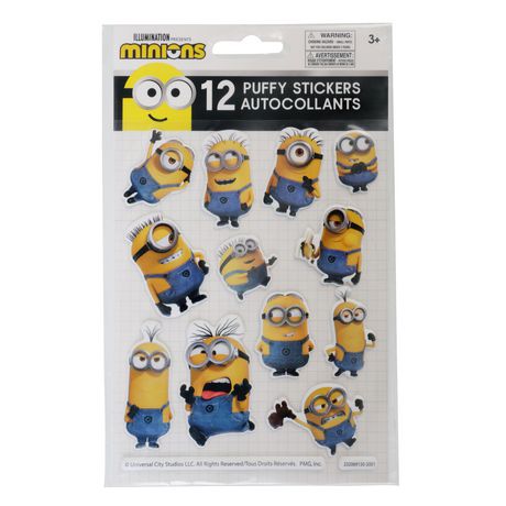 Minions Puffy Stickers, 24pc – Just Illusions