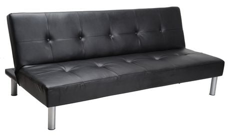 Mainstays Faux Leather Sofa Bed Black Walmart Canada