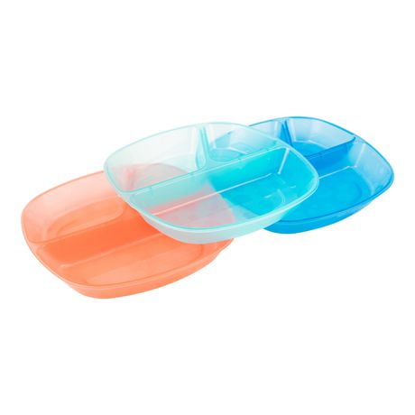 Dr. Brown's® Designed to Nourish Stackable Divided Plates, 3 Pack, BPA Free, 4m+