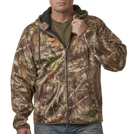 Realtree Mens Performance Camo Pullover Fleece 