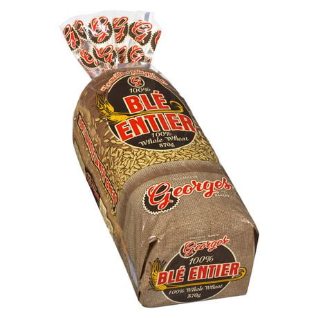 Georges whole wheat loaf, Sliced whole wheat bread 570 gr