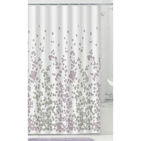 Mainstays Fabric Shower Curtain with 12 Hooks: 13 Piece Shower Set, Shower curtain/hooks