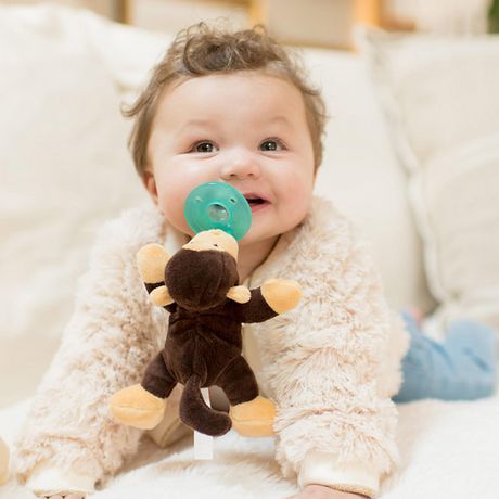 Wubbanub Sucette Pour Bebe Nouveau Ne Avec Animal En Peluche Singe Walmart Canada