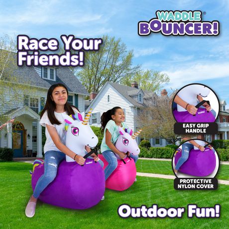 waddle and friends unicorn inflatable bouncer