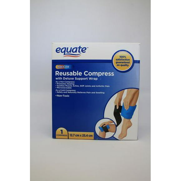 Equate Compresse reutilisable avec bandage de soutien de luxe 1 Compress 12.7cm x 25.4 cm