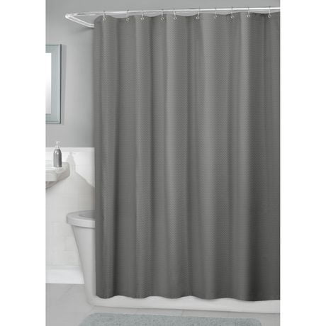 Hometrends Waffle Weave Fabric Shower Curtain, Fabric shower curtain