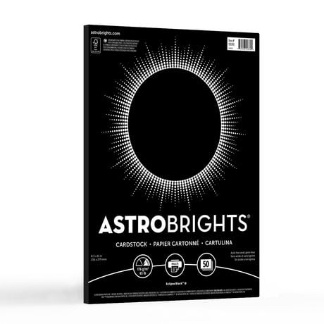 Papier cartonné Astrobrights noir éclipse