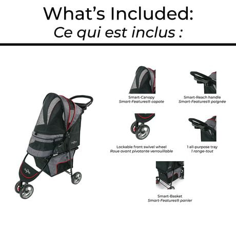 Poussette Pour Animal Domestique Regal Plus De Gen7pets Gris Walmart Canada