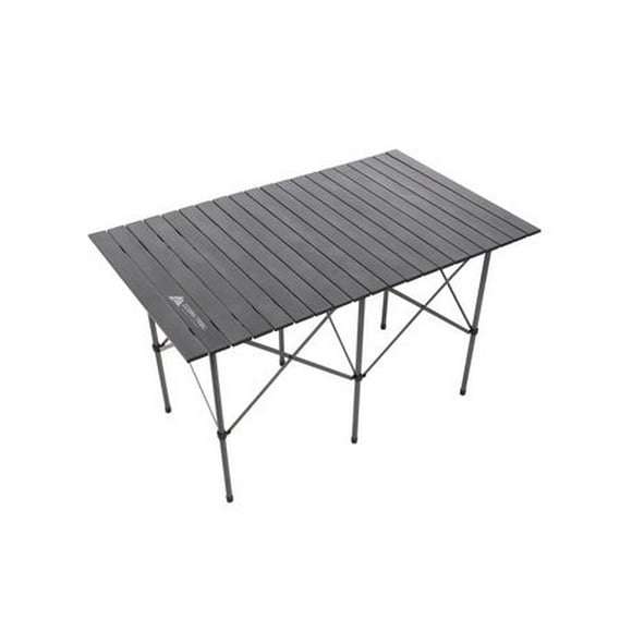 LARGE ROLL-TOP TABLE, Large Aluminum Camp Table