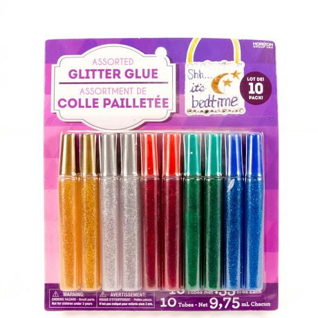 Horizon Group USA Assorted Glitter Glue Pens, 10 glitter glue pens