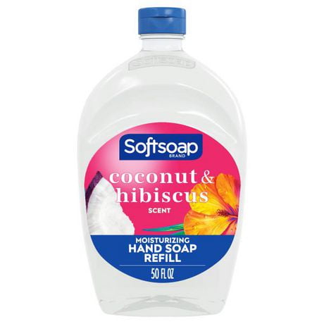 Recharge de savon liquide pour les mains hydratant Softsoap Coconut & Hibiscus, 1,47 L Savon liquide pour les mains