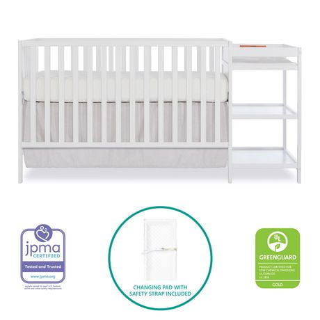 Dream On Me Hamilton 4-in-1 Convertible Crib and Changer Style#679, Crib Changer