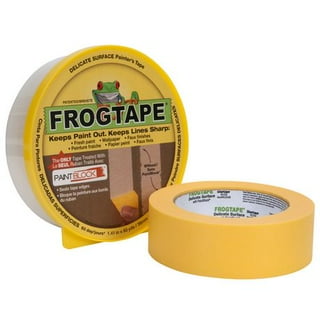 FrogTape Ruban-cache de peintre pour surfaces délicates de marque, Jaune,  48mm x 55m (1,88