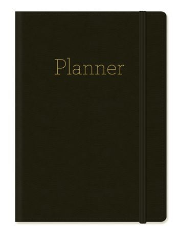 Markings by C.R. Gibson Semi-Dated Bonded Leather Planner, Black ...