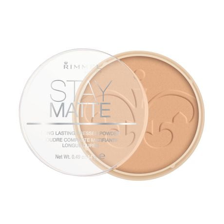 Rimmel Stay Matte Pressed Powder, lightweight, creamy texture, high coverage, long-lasting shine control for up to 5H,100% Cruelty-Free, Matte Finish