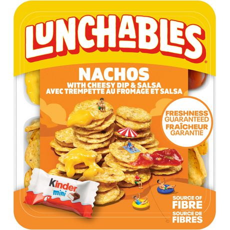 Lunchables Nachos with Cheesy Dip & Salsa, 131 g Tray, Nachos with Cheesy Dip & Salsa