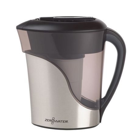 ZeroWater 8 cup Stainless Steel Pitcher with Free TDS Meter | Walmart ...