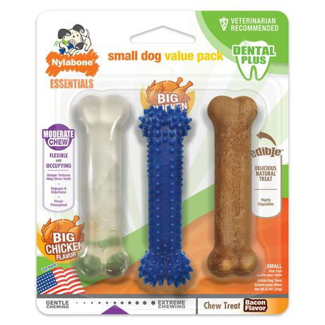 Nylabone Small Dog Value Pack, 3 Count, X-Small