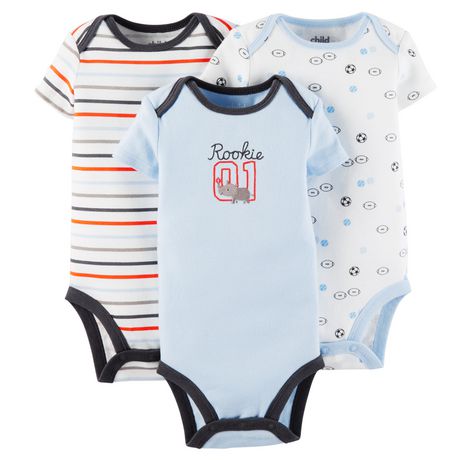 Child of Mine made by Carter's 3-Pack Newborn Boy Bodysuits | Walmart ...