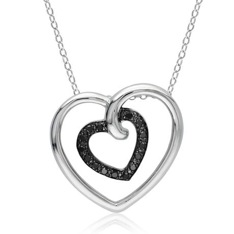 tdw sterling ct pendant length diamond heart silver