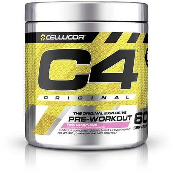 Cellucor C4 Original Pre Workout Powder, Energy Drink Supplement with Creatine, Nitric Oxide & Beta Alanine, Pink Lemonade, 60 Servings