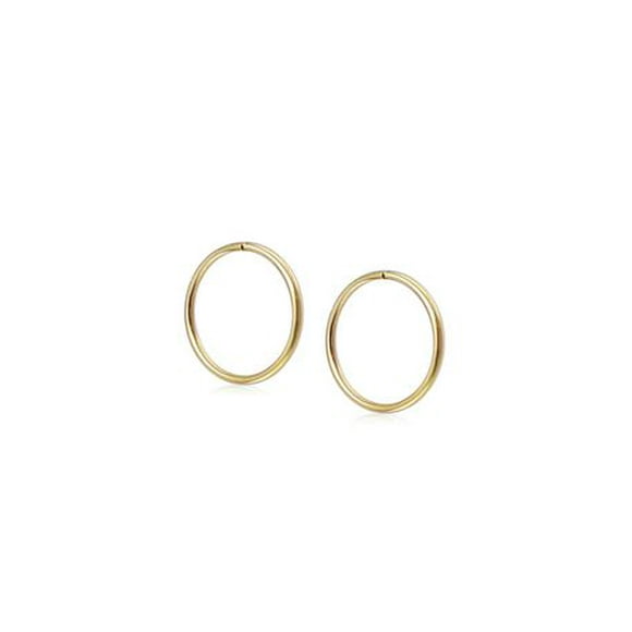 Luxury Designs 10K Yellow Gold 10mm Hoop Earring