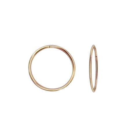Luxury Designs 10k Yellow Gold 12mm Hoop Earring