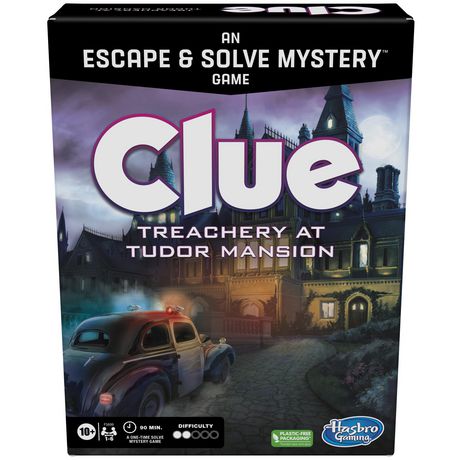 Clue Board Game Treachery at Tudor Mansion, Clue Escape Room Game, Cooperative Family Board Game, Mystery Games, Ages 10 and up - Walmart.ca