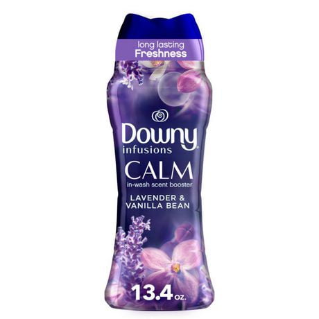 Downy Infusions In-Wash Laundry Scent Booster Beads, CALM, Soothing Lavender and Vanilla Bean, 379G