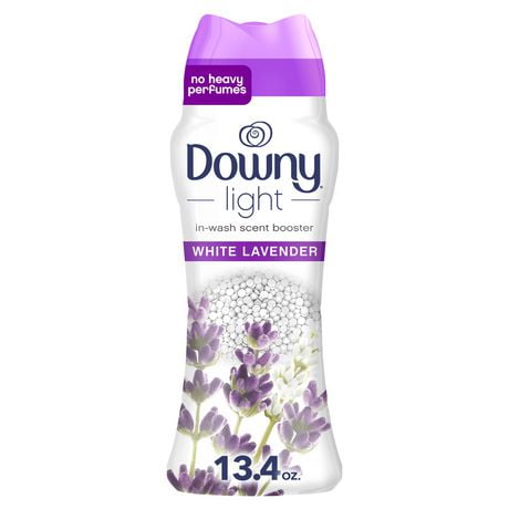 Downy Light Laundry Scent Booster Beads for Washer, White Lavender, with No Heavy Perfumes, 379G
