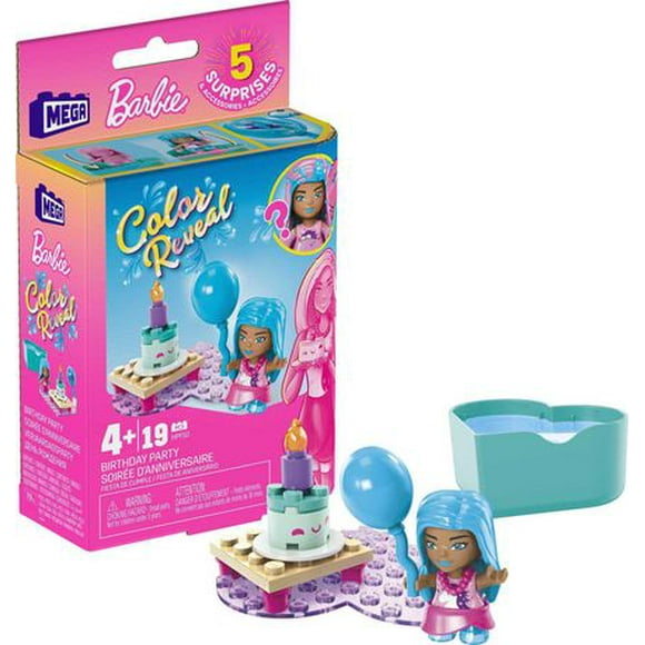 MEGA Barbie Color Reveal Birthday Party -16 bricks and accessories​