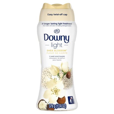 Downy Light Laundry Scent Booster Beads for Washer, Shea Blossom, with No Heavy Perfumes, 379G