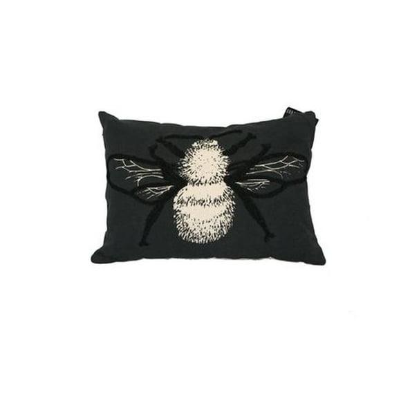 Ivory Park Embroidered Bee Decorative Throw Cushion