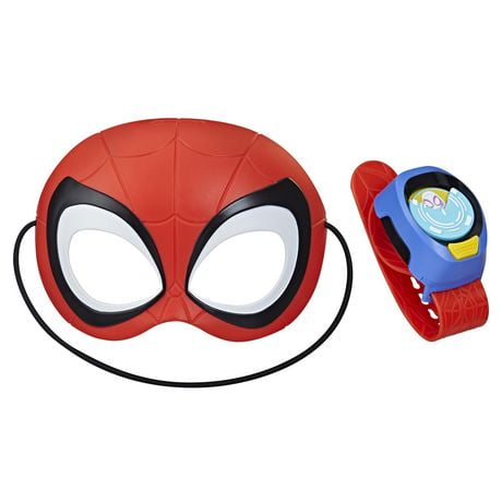 Marvel Spidey and His Amazing Friends Spidey Comm-Link and Mask Set, Preschool Role Play Toy Set with Wristband and Mask for Ages 3 and Up