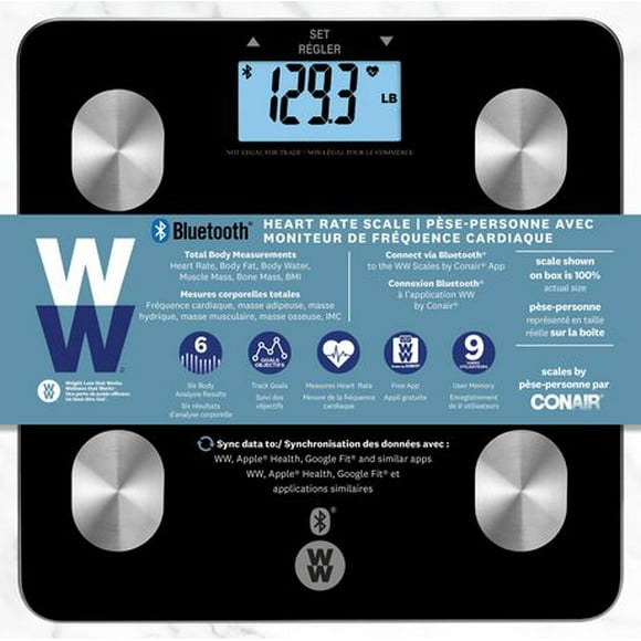 WW Digital Heart Rate Scale with Bluetooth, Bathroom Scale