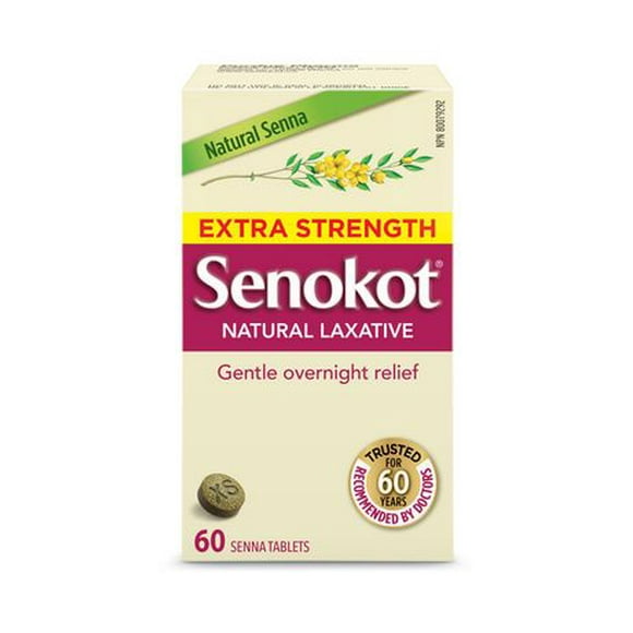 Comprimés Senokot extra fort en sennoside 60 Tablets Senokot Extra Fort                                          17,6 mg/ 60 comprimés