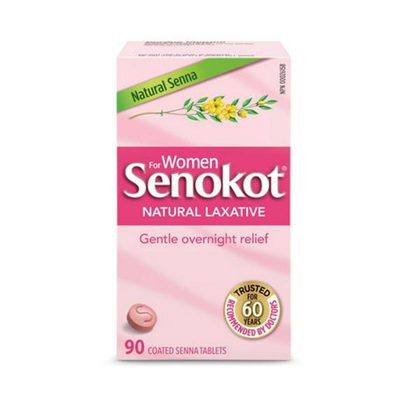 Senokot Coated Senna Tablets  for Women 90 Tablets, Natural Laxative for Women                            8.6mg/  90 tablets