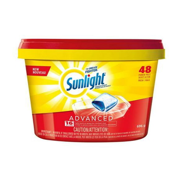 Sunlight Advanced Dishwasher Detergent, 48 count