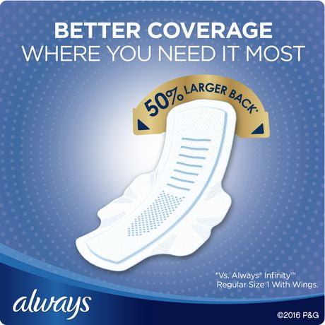 pads unscented overnight infinity wings heavy extra always