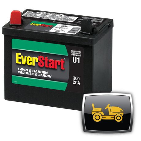 EverStart LAWN GARDEN U1-300N Battery, 12 Volt, Lawn & Garden Battery, Group Size U1, 300 CCA, Group size U1, 300 CCA