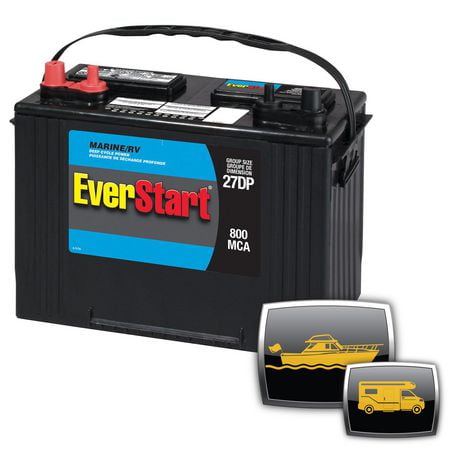 EverStart POWER ES 27DC-850N – 12 Volts, Batterie Marine/VR, groupe 27, 800 ADM EverStart – Batterie marine