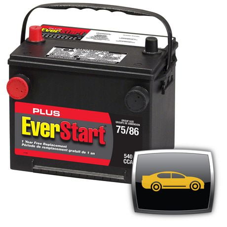 EverStart ES-PLUS 60-DT550, 12 Volt, Car Dual Terminal Battery, Group Size 75, 540 CCA, EverStart, Car Battery