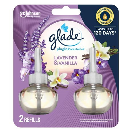 Glade Plugins® Air Freshener Oil Refill, Lavender and Vanilla, 2 Refills