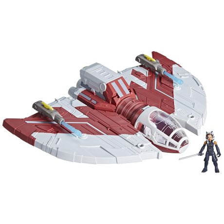 Star Wars Mission Fleet T-6 Jedi Shuttle, 2.5-Inch Scale Ahsoka Action Figure Set, Star Wars Ships, Star Wars Toys for 4 Year Old Boys & Girls