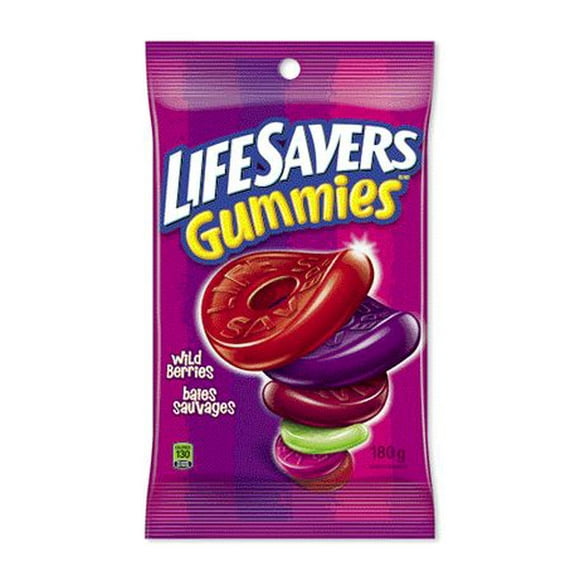 LIFE SAVERS, Wild Berry Gummy Candy, Bag, 180g