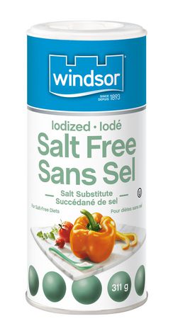 Windsor Iodized Salt Free Salt Substitute 311 g : : Grocery &  Gourmet Food