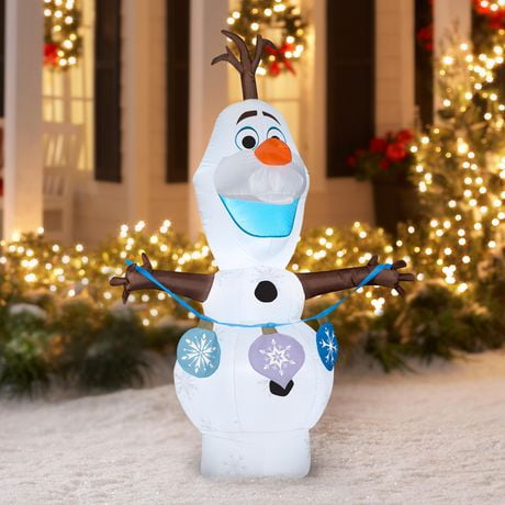 disney 5.5 ft frozen olaf with gift inflatable christmas decorations