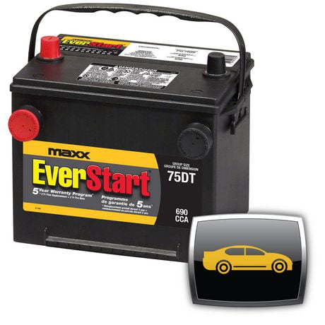 EverStart AUTO PG-700N, 12 Volt, Car Dual Terminal Battery, Group Size 75, 690 CCA, EverStart, Car Battery