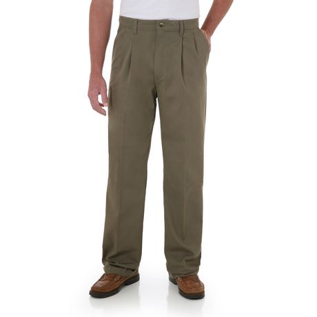 Wrangler Comfort Solution Series Pleated Casual Pants | Walmart Canada